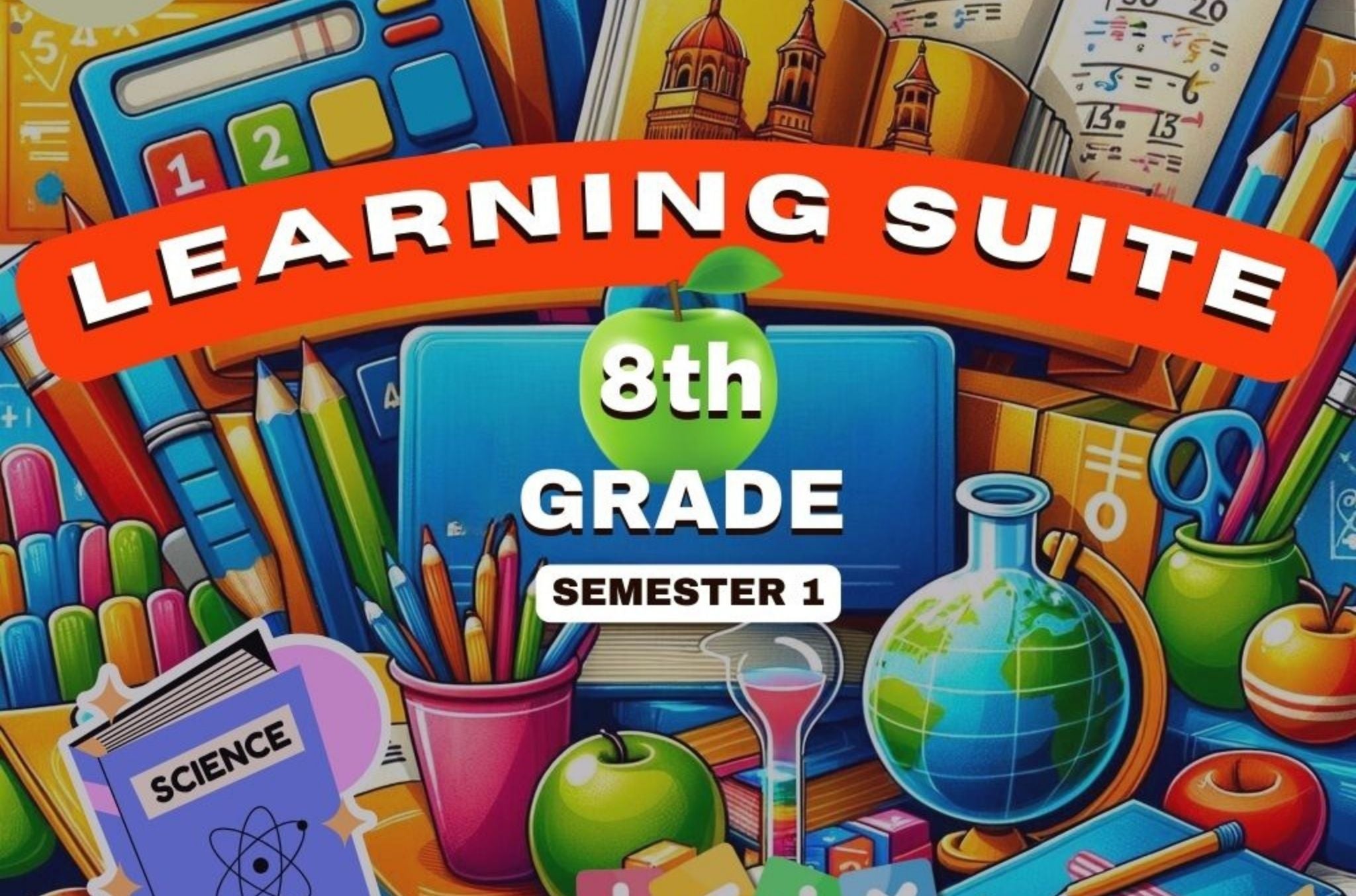 8th Grade Learning Bundle, Semester 1 OnFire Learning