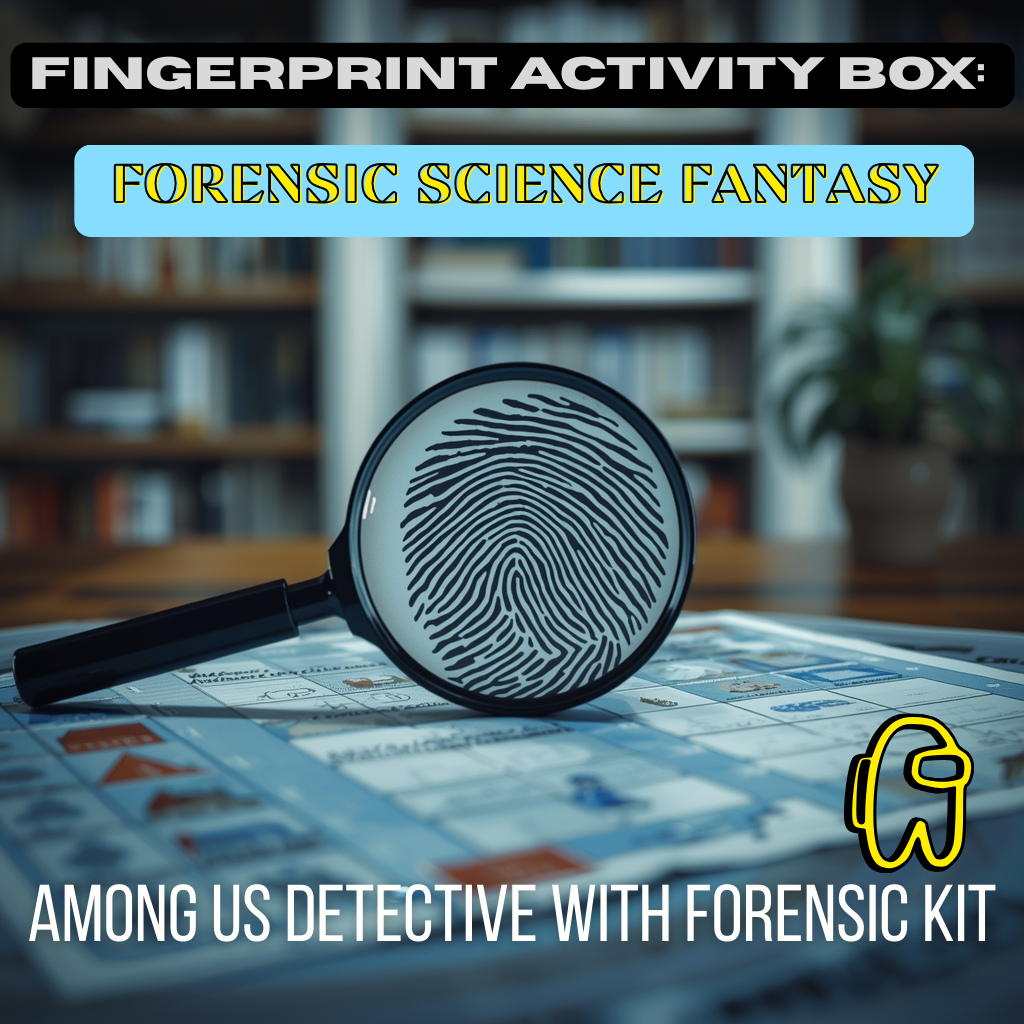 Fingerprint Activity Box, Forensic Science Fantasy: Among Us Detective with Forensic Kit