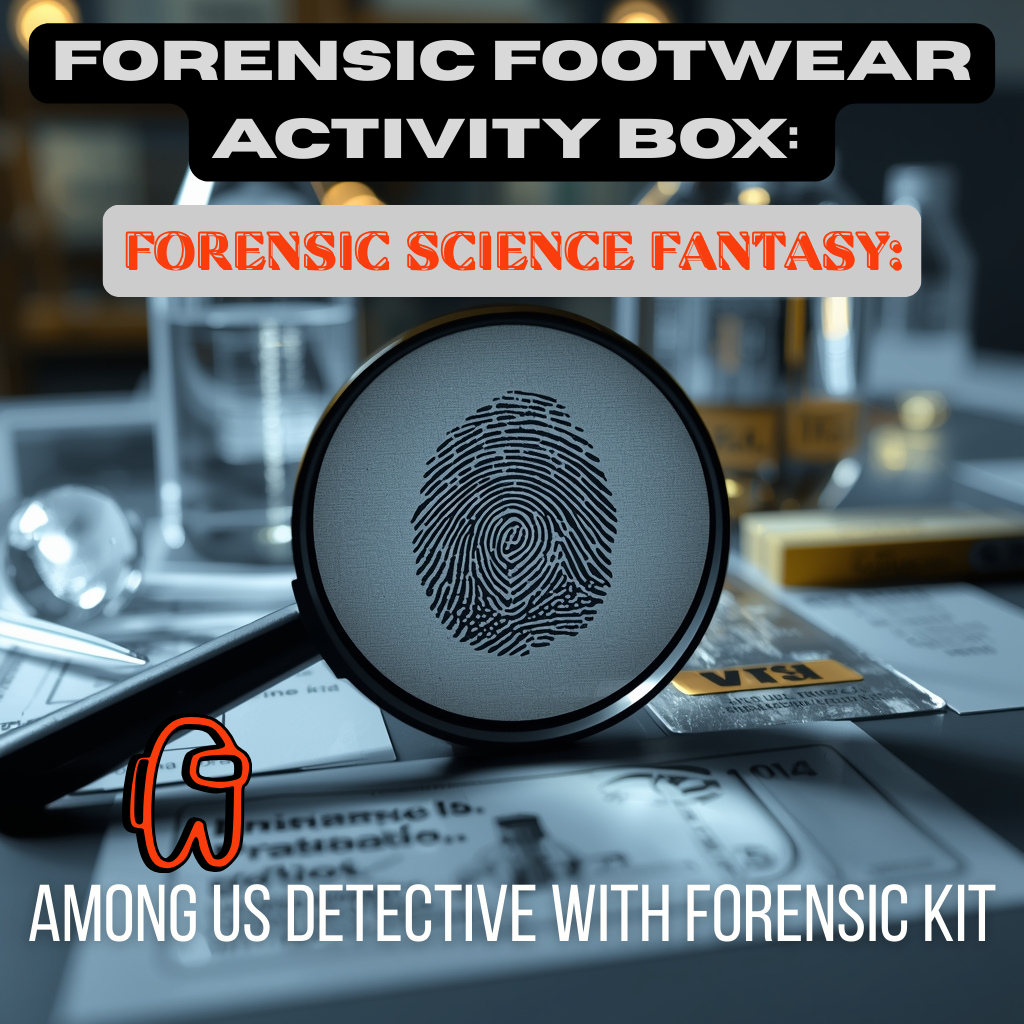 Forensic Footwear Activity Box: Forensic Science Fantasy: Among Us Detective with Forensic Kit
